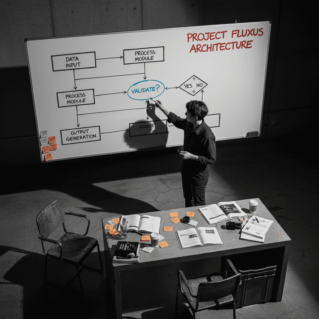 Engineer explaining ML Formula template architecture on whiteboard